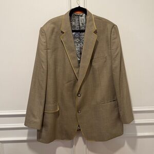 Tallia‎ Men’s Size 54L Tan/Beige Two-Button Sport Coat Blazer Jacket